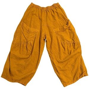 Pilcro Mustard Elastic Waist Pants